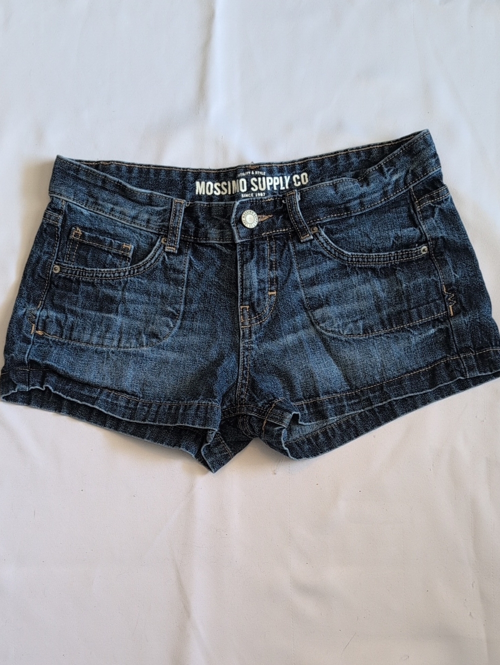 Mossimo Supply Co. Dark Blue Denim Jean Shorts